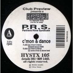 Partners Rime Syndicate - Partners Rime Syndicate - C'mon & Dance - Hysteria 