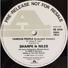 Sharpe & Niles - Sharpe & Niles - Famous People - Polydor