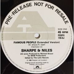 Sharpe & Niles - Famous People - Polydor