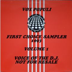 Vox Populi - Vox Populi - First Choice Sampler Vol.1 - First Choice