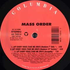 Mass Order - Mass Order - Lift Every Voice (Take Me Away) - Columbia