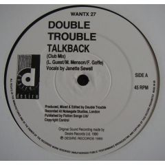 Double Trouble - Double Trouble - Talk Back - Desire Records