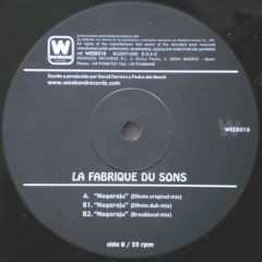 La Fabrique Du Sons - La Fabrique Du Sons - Nagaraju - Weekend Records 