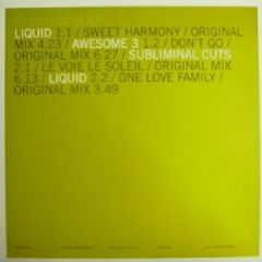 Liquid / Awesome 3 - Liquid / Awesome 3 - Sweet Harmony / Don't Go (Xl EP 2) - S12 Simply Vinyl