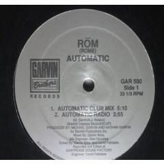 Rom (Rome) - Rom (Rome) - Automatic - Garvin Brothers Records