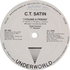 C.T. Satin - C.T. Satin - I Found A Friend - Underworld Records