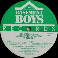 DJ Spen Presents Jasper Street Co. - DJ Spen Presents Jasper Street Co. - A Feelin' - Basement Boys Records