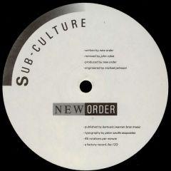 New Order - New Order - Sub-Culture - Factory