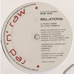 Relations - Relations - Vision / Timbale - Red 'n' Raw Recordings