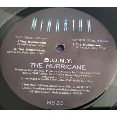 B.O.N.Y. - B.O.N.Y. - The Hurricane - Mindstar