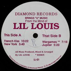 Lil Louis - Lil Louis - French Kiss / Jupiter / Wargames - Diamond Records