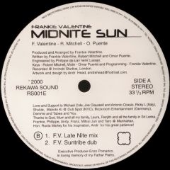 Frankie Valentine - Frankie Valentine - Midnite Sun - Rekawa Sound