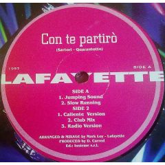 Lafayette - Lafayette - Con Te Partirò - General Records