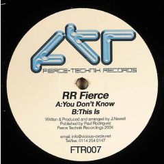 Rr Fierce - Rr Fierce - You Don't Know - Fierce Technik