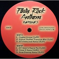 LMFAO - LMFAO - Party Rock Anthem (Remixes) - Not On Label (LMFAO)