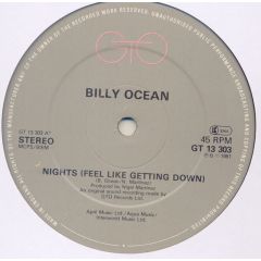 Billy Ocean - Billy Ocean - Nights (Feel Like Getting Down) - GTO