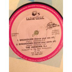 The Unknown D.J. - The Unknown D.J. - Breakdown - Rams Horn Records