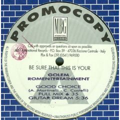 Golem / Romentertainment - Golem / Romentertainment - Good Choice - MBG International Records