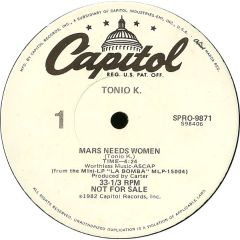 Tonio K. - Tonio K. - Mars Needs Women - Capitol Records