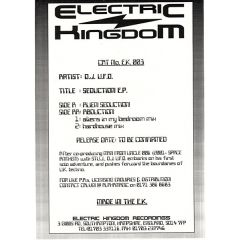 UFO - UFO - Seduction EP - Electric Kingdom