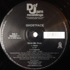 Ghostface - Ghostface - Save Me Dear - Def Jam