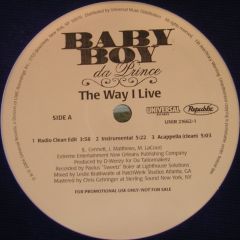 Baby Boy Da Prince - Baby Boy Da Prince - The Way I Live - Universal