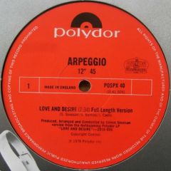 Arpeggio - Arpeggio - Love And Desire - Polydor