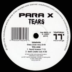 Para X - Para X - Tears - Toptrax Recordings