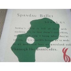 Spandau Ballet  - Spandau Ballet  - Through The Barricades - CBS