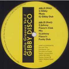 Dino & Terry - Dino & Terry - Apollo Grooves Vol I - Gibby Disco - Sugar Daddy
