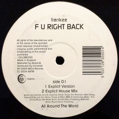 Frankee - Frankee - F U Right Back - All Around The World