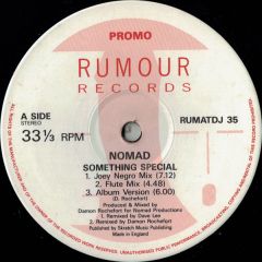 Nomad - Nomad - Something Special - Rumour Records