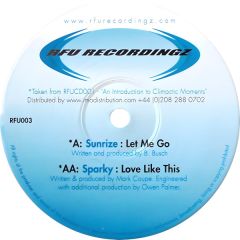 Sunrize - Sunrize - Let Me Go - Rfu Recordings
