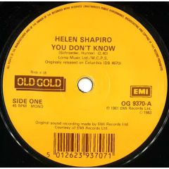 Helen Shapiro - Helen Shapiro - You Don't Know - Old Gold