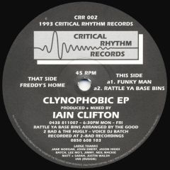 Iain Clifton - Iain Clifton - Clynophobic EP - Critical Rhythm