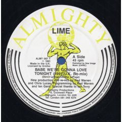 Lime - Lime - Babe, We'Re Gonna Love Tonight (1991 Remix) - Almighty