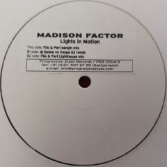 Madison Factor - Madison Factor - Lights In Motion - Progressive State Rec