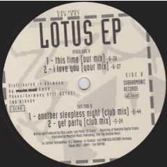 Lotus - Lotus - Lotus EP - Subharmonic Records