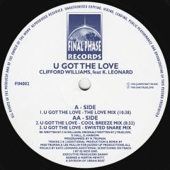 Clifford Williams - Clifford Williams - U Got The Love - Final Phase