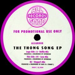 Sovereign - Sovereign - The Thong Song EP - All Good Records 8