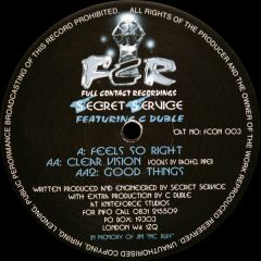 Secret Service Feat. C Duble - Secret Service Feat. C Duble - Feels So Right / Clear Vision - Fcr 3