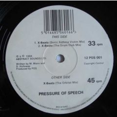 Pressure Of Speech - Pressure Of Speech - X-Beats - North South