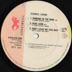 Carol Jiani - Carol Jiani - Dancing In The Rain - Streetwave