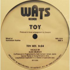 Giovanni - Giovanni - Toy - Wats Records