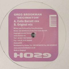 Greg Brookman - Greg Brookman - Decimator - Hotwax Traxx