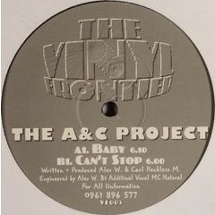 The A&C Project - The A&C Project - Baby/Can't Stop - Vinyl Frontier