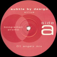 Subtle By Design - Subtle By Design - Sirius - Boogieman Records