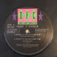Frankie "O" Generator - Frankie "O" Generator - Dance To The Rhythm - DFC