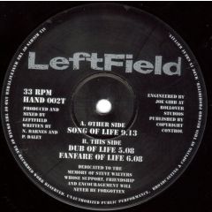Leftfield - Leftfield - Song Of Life - Hard Hands
