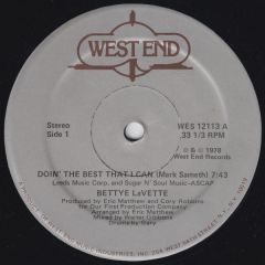 Bettye Lavette - Bettye Lavette - Doin' The Best That I Can - West End